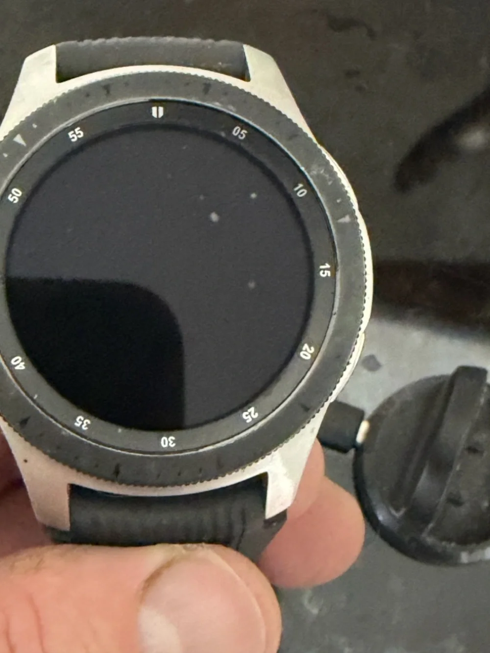 Samsung Galaxy Watch Silver with Black Strap